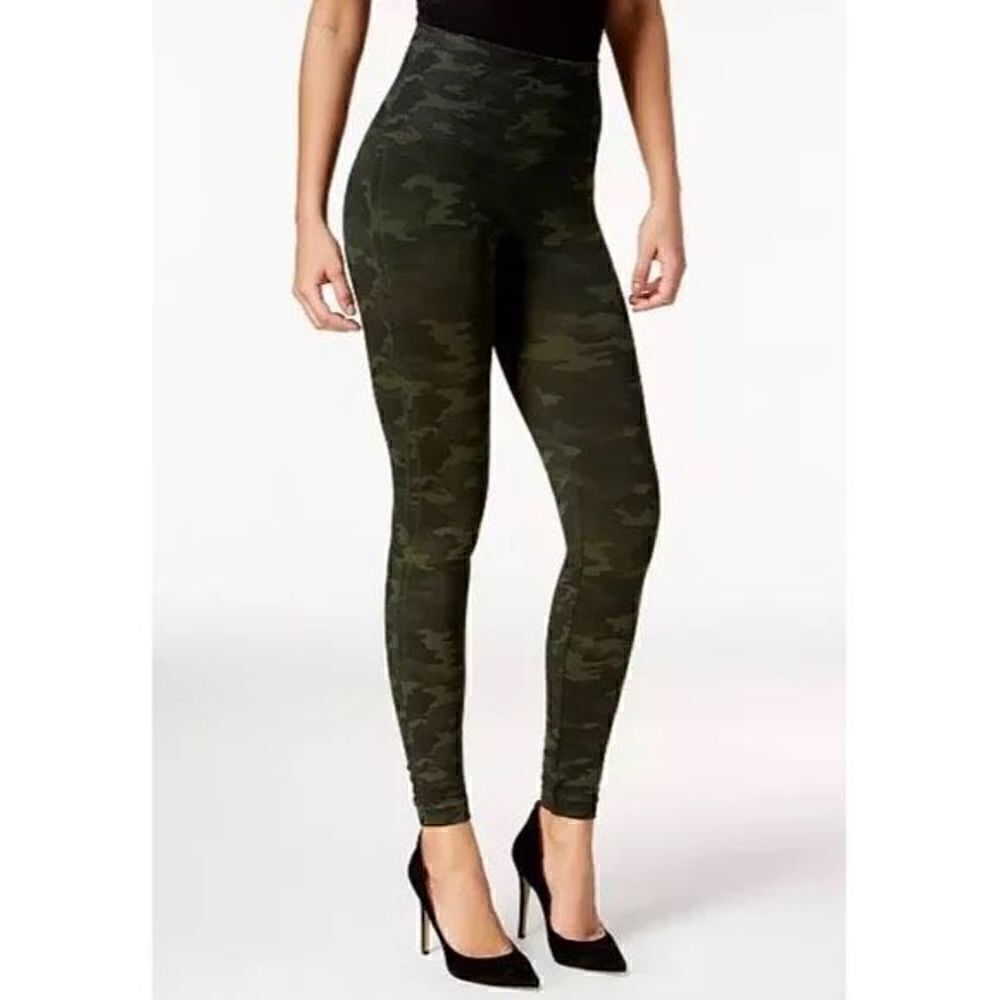 Spanx Look At Me Now High Waisted Seamless Green Camo Leggings new